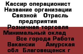 Кассир-операционист › Название организации ­ Связной › Отрасль предприятия ­ Розничная торговля › Минимальный оклад ­ 25 000 - Все города Работа » Вакансии   . Амурская обл.,Благовещенск г.